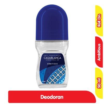Casablanca Men’s Roll-On Deodorant Ambitious Blue 50 ml – Long-Lasting Freshness & Bold Masculine Scent