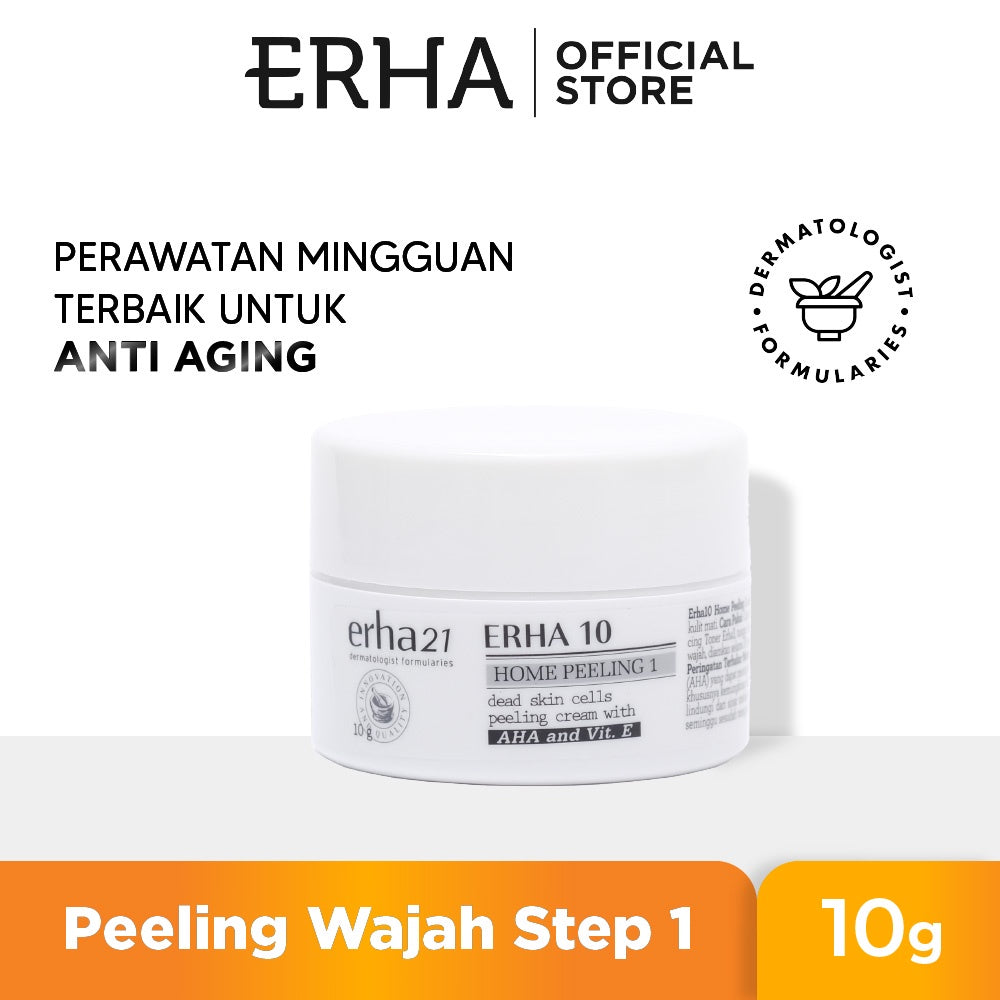 ERHA 10 Home Peeling 1 with AHA & Vit. E 10g - Krim Peeling Tahap 1