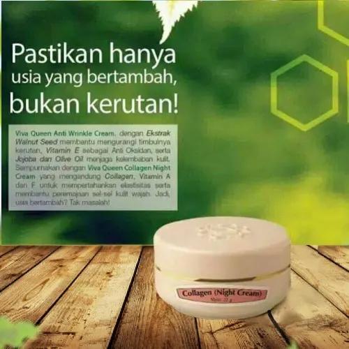 Viva Collagen Night Cream 22g - Enriched with Collagen Vitamin A & F for Enhanced Skin Elasticity and Cell Renewal