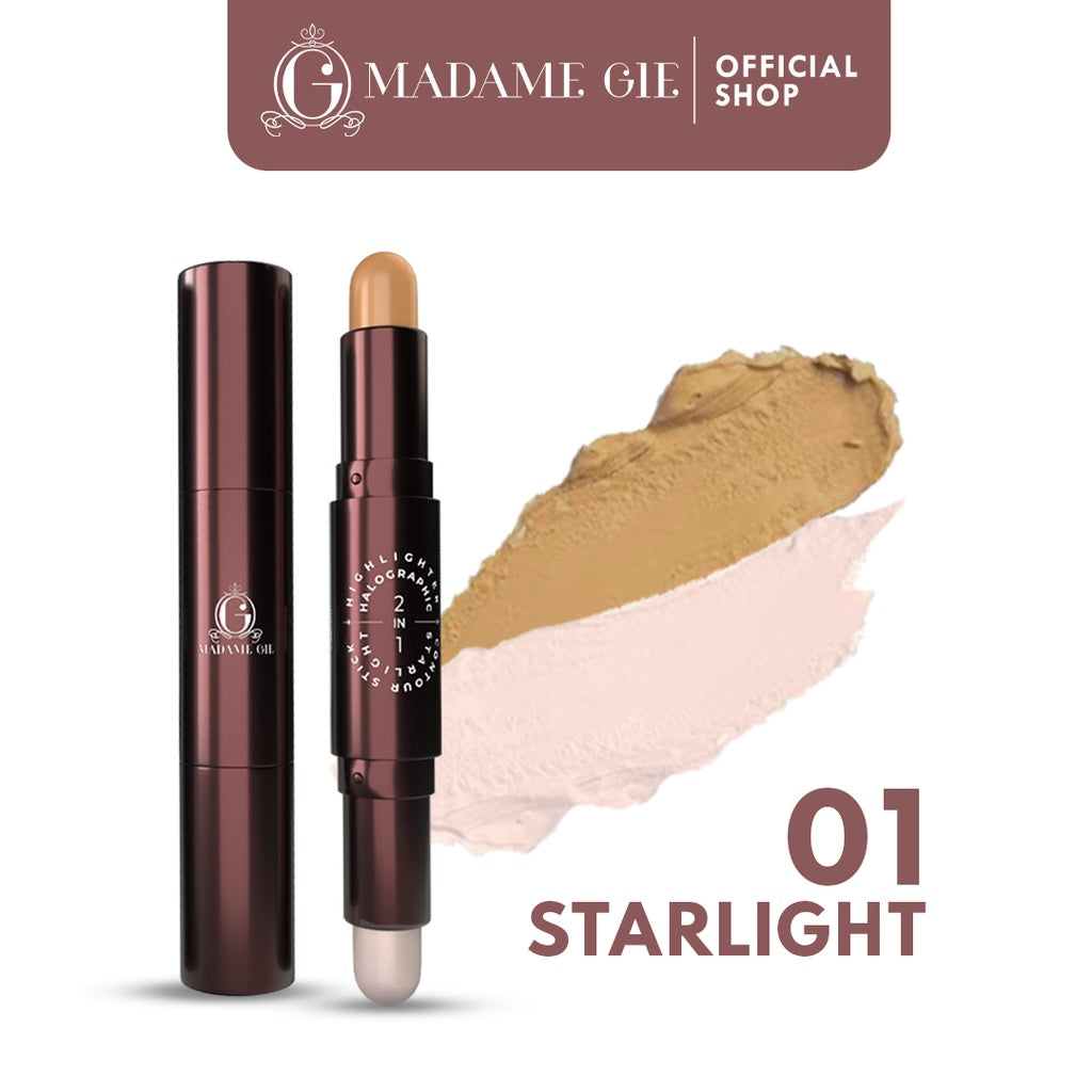 [READY STOCK] Madame Gie Halographic 2-in-1 Highlighter & Contour Stick