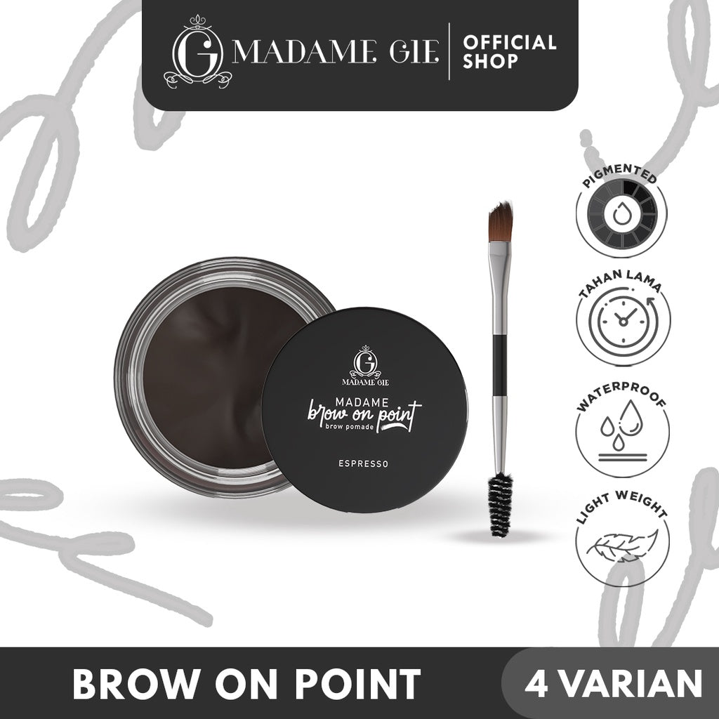 Madame Gie Madame Brow On Point – Make Up Eyebrow Pomade Cream Pensil Alis Water proof