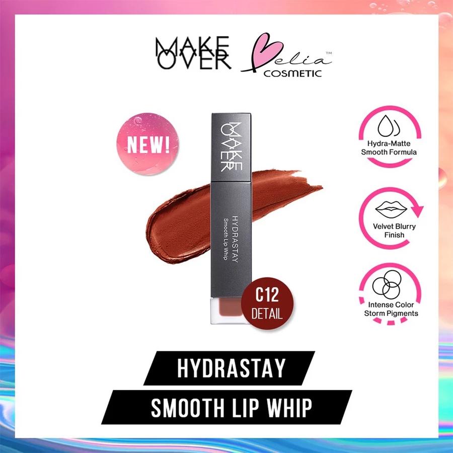 Belia MAKE OVER Hydrastay Smooth Lip Whip  Lip Cream  Lipcream  Hydra Smooth Finish BPOM Makeover