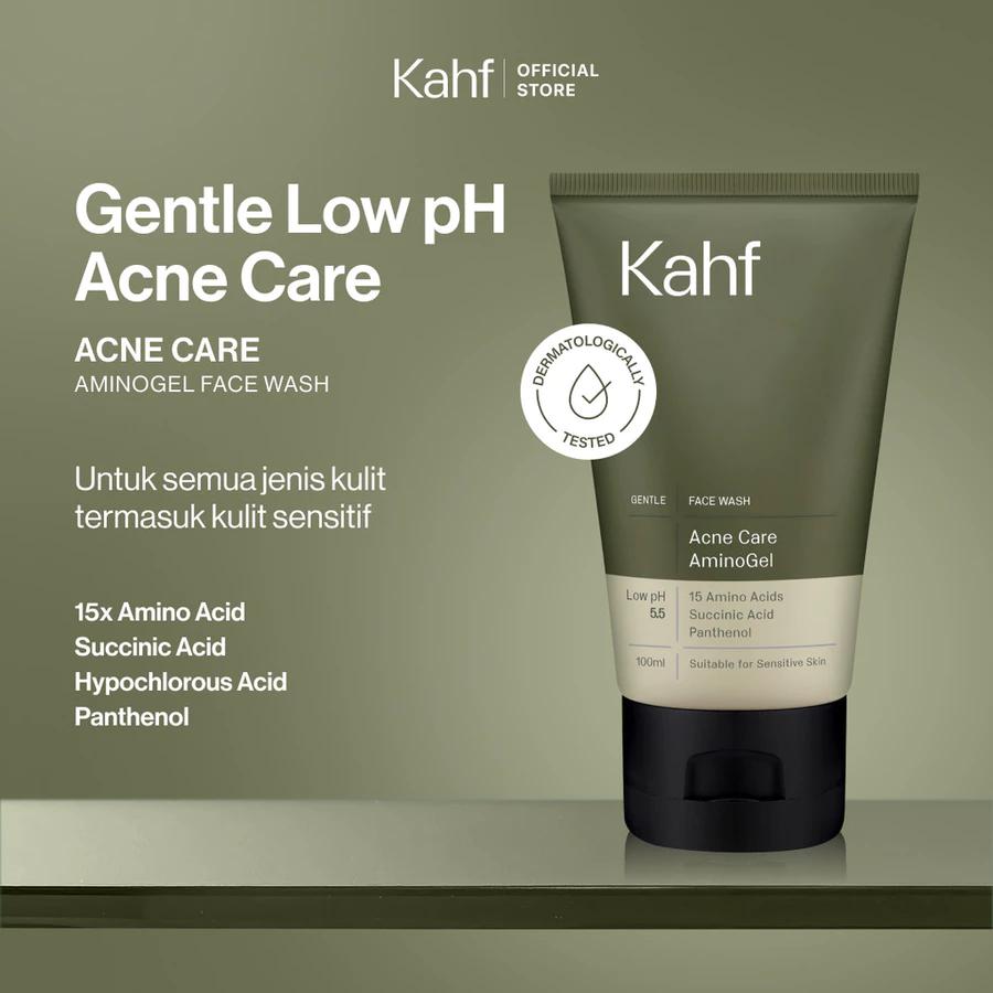 Kahf Acne Care Amino Gel Face Wash 100ml – Gentle Cleanser for Men’s Acne & Sensitive Skin