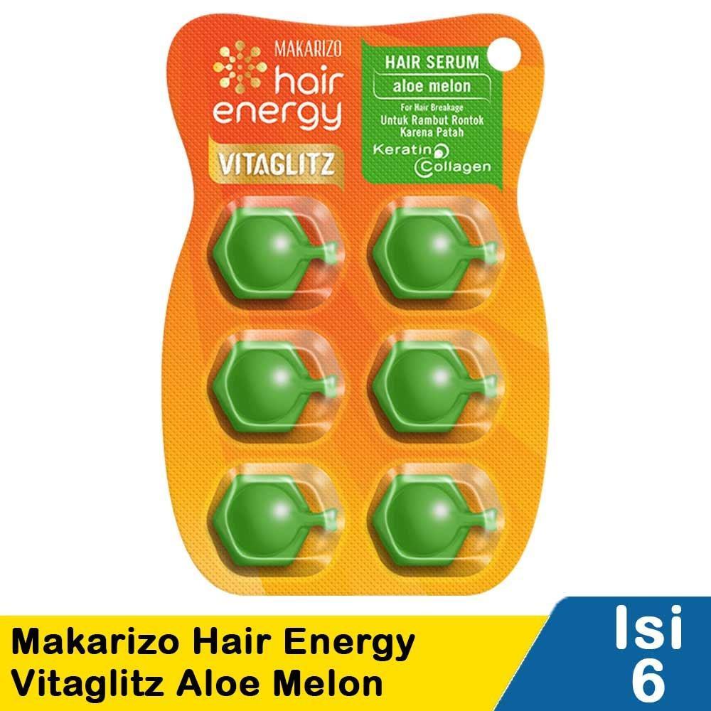 MAKARIZO Hair Energy Vitaglitz Serum 6x1ml – Keratin Boost with Aloe Melon & Royal Jelly for Silky, Revived Hair