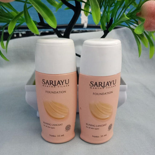 Sariayu Foundation Kuning Langsat 35ml – Natural Glow for Warm Yellow Undertones ️