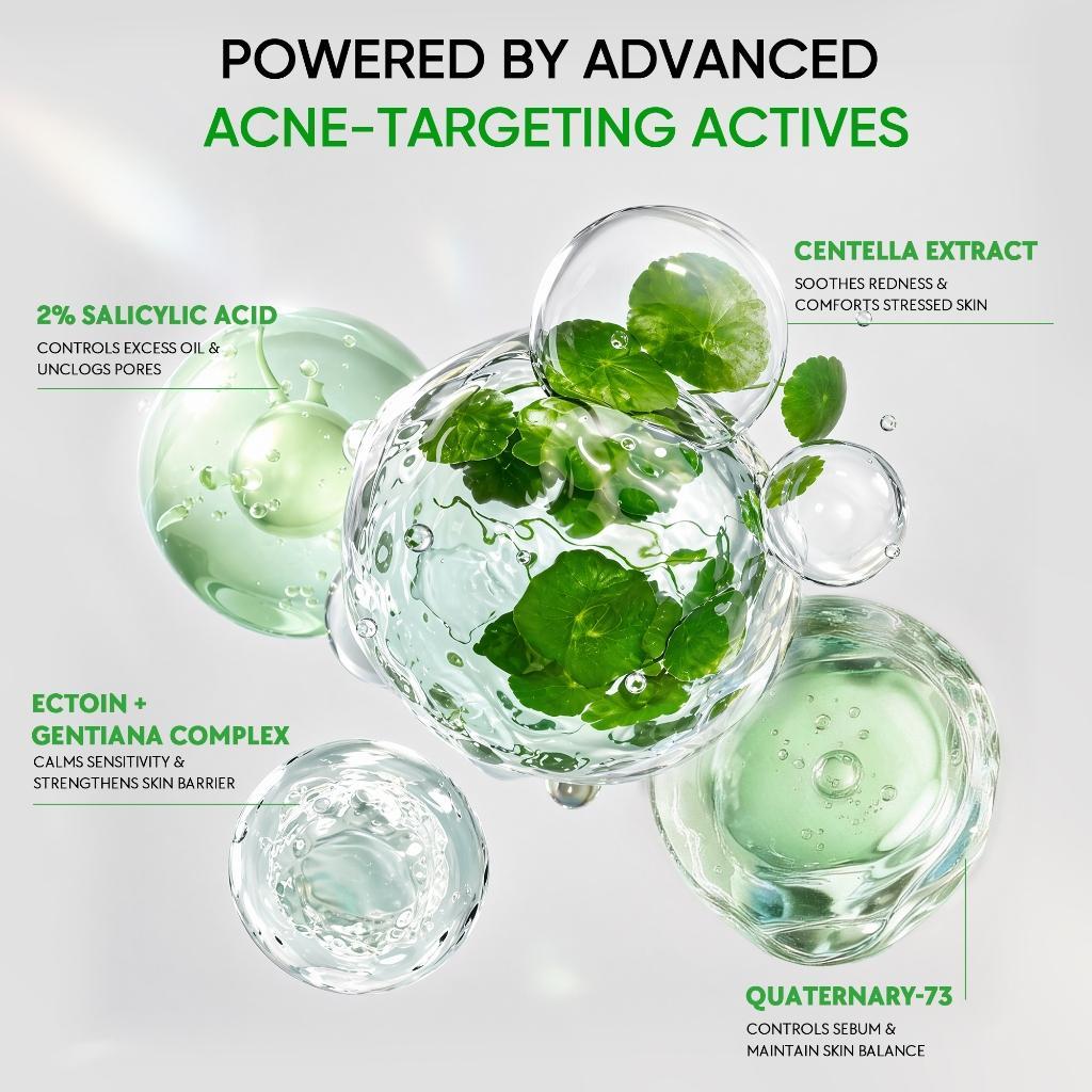 Lumixpert 2% Salicylic Acid Centella Intensive Acne Serum 20ml Mengurangi jerawat dan noda bekas jerawat Menenangkan kulit yang teriritasi