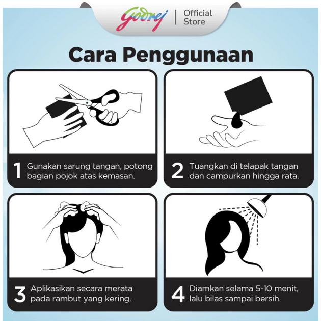 NYU Henna Shampoo Hair Colour 2.00 Natural Black / 4.00 Natural Brown | Sampo Pewarna Rambut