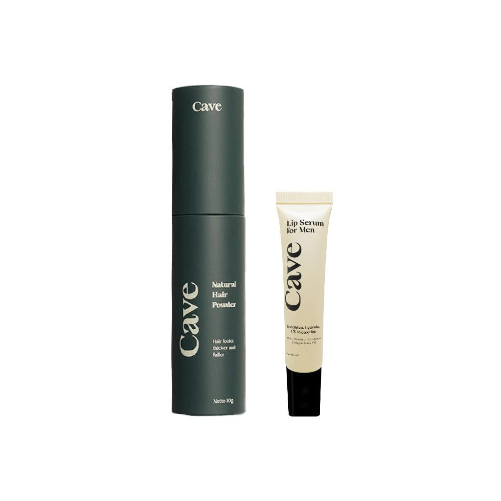 Cave Lip Serum & Natural Hair Powder - The Men's Grooming Duo