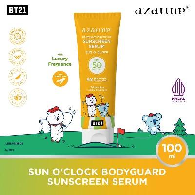Azarine x BT21 Sun O’Clock Body Serum Sunscreen SPF 50 PA++++ – 100ml | Lightweight UV Protection with Fun BT21 Design