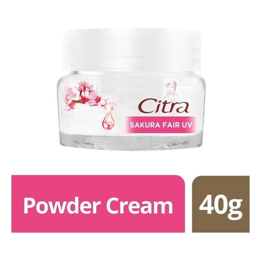Citra Sakura Fair UV Powder Cream 40g | Brightening Moisturizer with Matte Finish & UV Protection