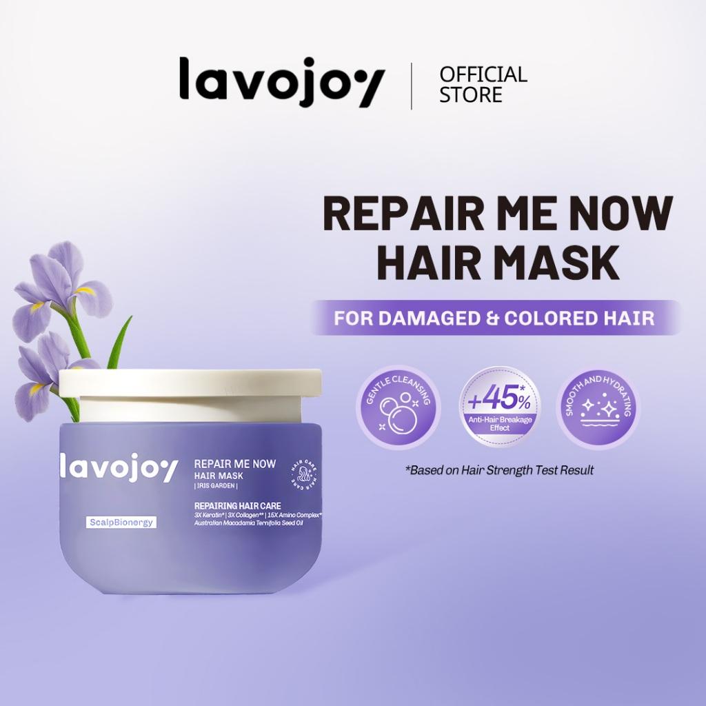 [NEW LAUNCH]  Lavojoy Repair Me Now Hair Mask Iris Garden 250ml | Halus & Berkilau Tanpa Lepek | Multi-Layering Repair With 3×Keratin + 3×Collagen + 15× Amino Complex + Argan + Macadamia Oil + Peptide Hydra-Repair