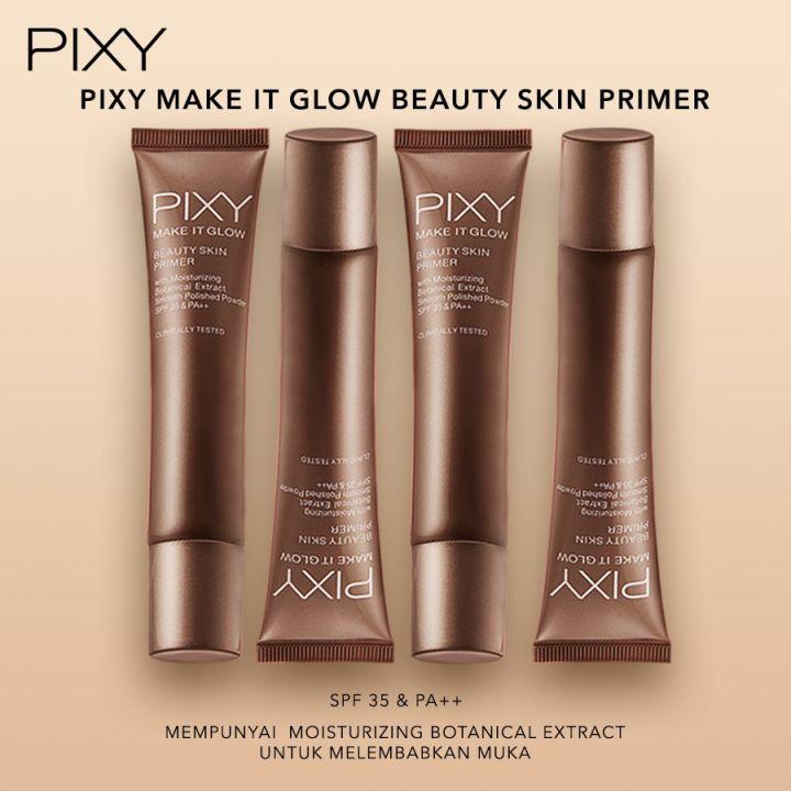 Pixy Make It Glow Beauty Skin Primer SPF 35 - 101 Beige Moisturizing Botanical Extract Smooth Polished Powder 25ml