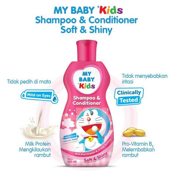 My Baby Kids SHAMPOO & CONDITIONER 100ml  / 180 ml Healthy Fresh Soft Shiny Noursih Moisturizing NEW! Tidak Perih Di Mata