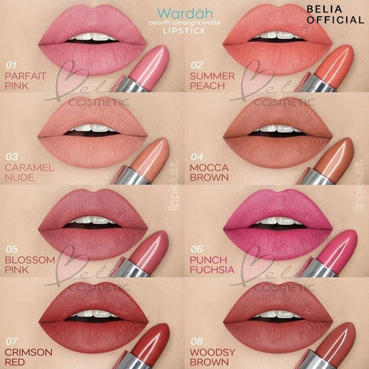 Belia WARDAH Colorfit Ultralight Matte Lipstick 3.6g  Wardah mate Lipstick