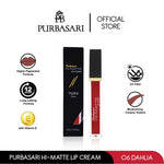 Purbasari Hi-Matte Lip Cream Shade 06 Dahlia / Matte Lipcream / Matte Lipstick - Lembut Tahan Lama Pelembab Pigmentasi Tinggi