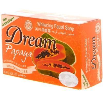 Dream Whitening Papaya Brightening Face Bar Soap – Glowing Skin Cleanser 100g