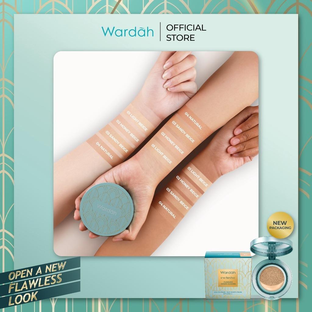 WARDAH Exclusive Flawless Cover Cushion Make Up – Matte Long-Wear Foundation Cushion with SPF 30 & 10H Stay