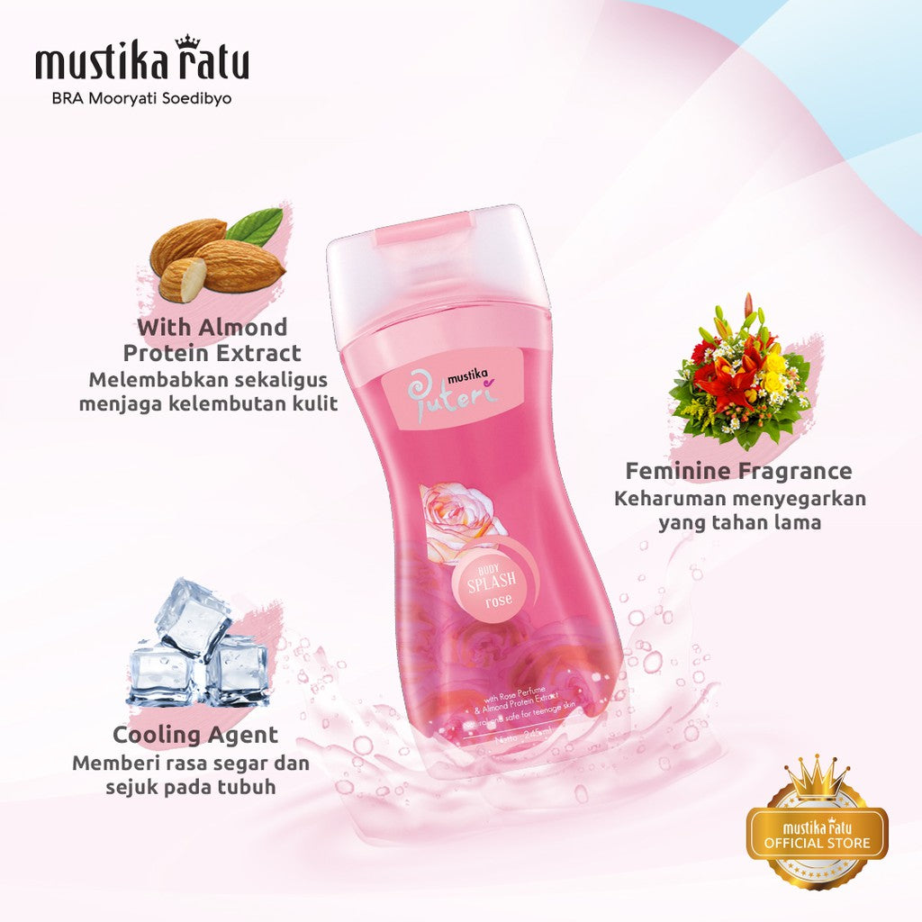Mustika Puteri Body Splash Rose 135ml Parfum Cologne