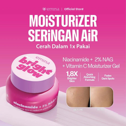 Emina Bright Stuff Face Serum - Niacinamide & 2% NAG Moisturizer Gel for Brighter Skin, Quick Absorbing Formula, Fades Dark Spots