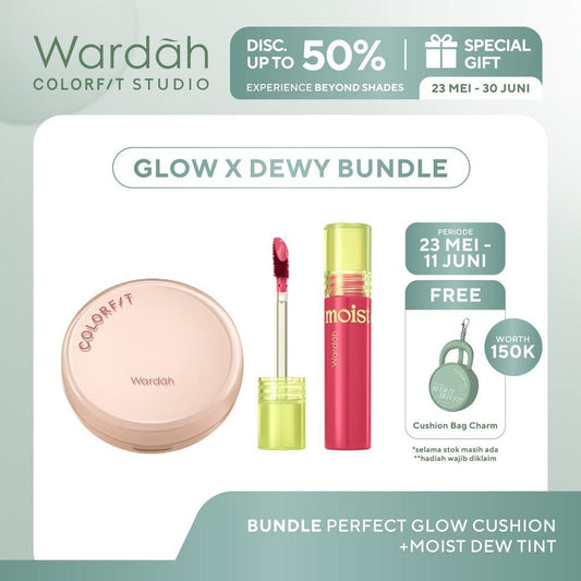 Wardah Perfect Pair Set | Colorfit Perfect Glow Cushion + Moisturizer | Glowing Matte Base – Serba Ada