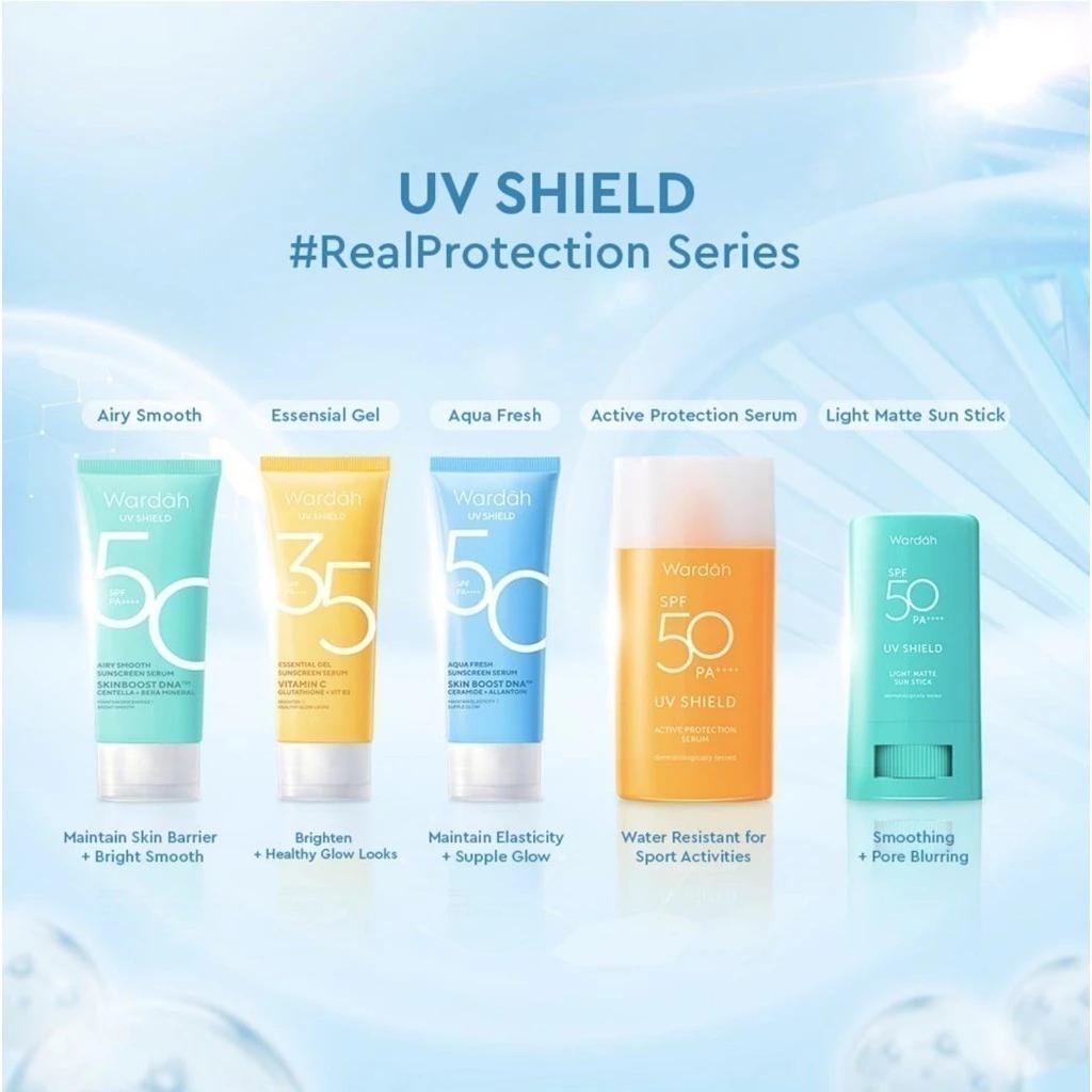 Wardah Sun Screen SERIES - UV Shield Aqua Fresh Essence | Spf 50 PA++++ sunscreen