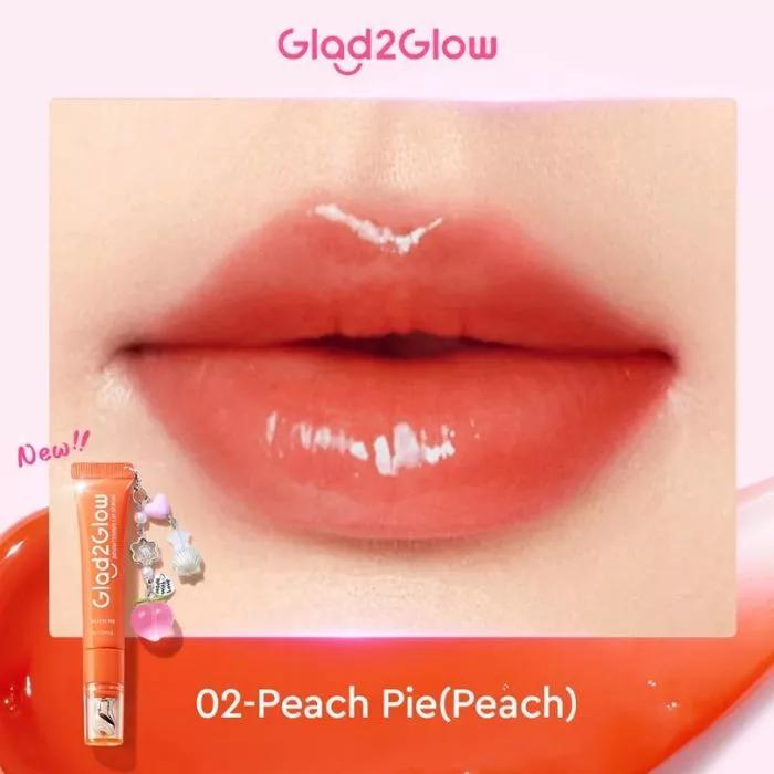 Glad2Glow BRIGHTENING LIP SERUM 7g 3in1 - Brightens Moisturizes Adds Color 24 Hour Hydration Nutrition Strawberry Flavor