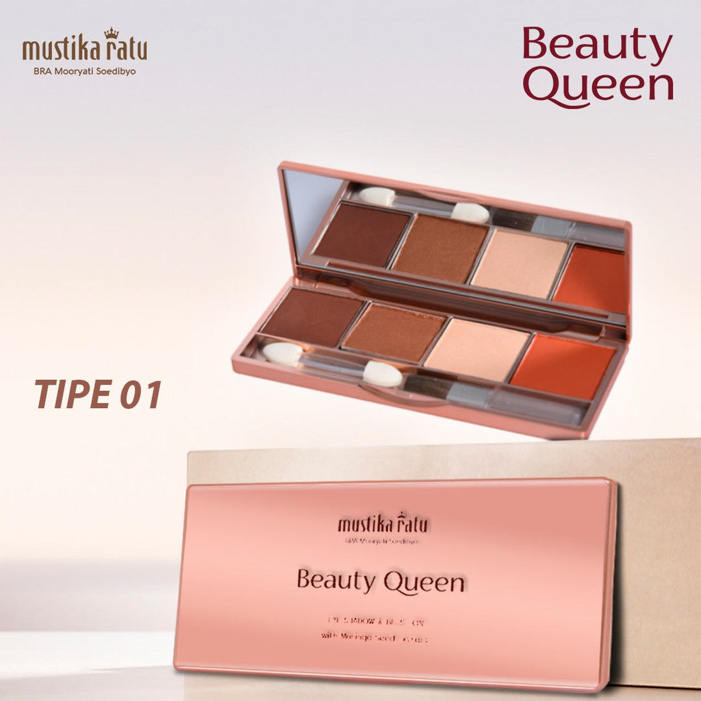 Beauty Queen Highly Pigmented Eye Shadow & Blush - 01 Mustika Ratu