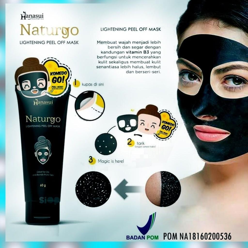 HANASUI Naturgo & Egg White Peel Off Mask Tube - 60g & 80g | Halal Skincare for Natural Glow