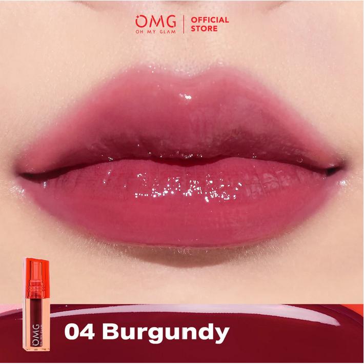 OMG Glassy Lip Tint 2g Moisturizing OH MY GLAM Lip Tint Warna Intense Tahan 12 Jam Skincare Infused