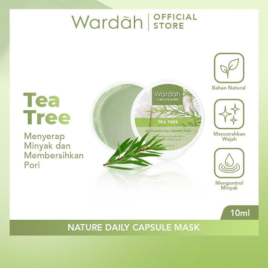 Wardah Nature Daily Capsule Mask 10ml | Oil Control Face Mask | Travel-Friendly | Serba Ada
