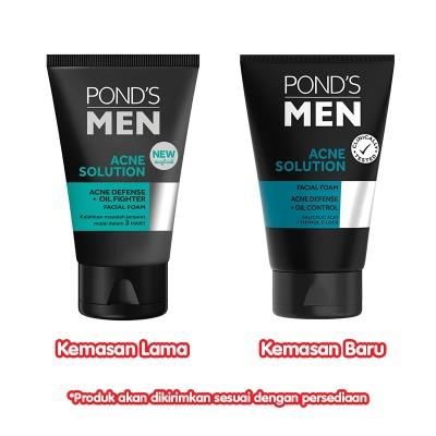 Pond's Men Acne Solution Face Wash Foam 100g – Deep Cleanse & Breakout Control for Oily Skin