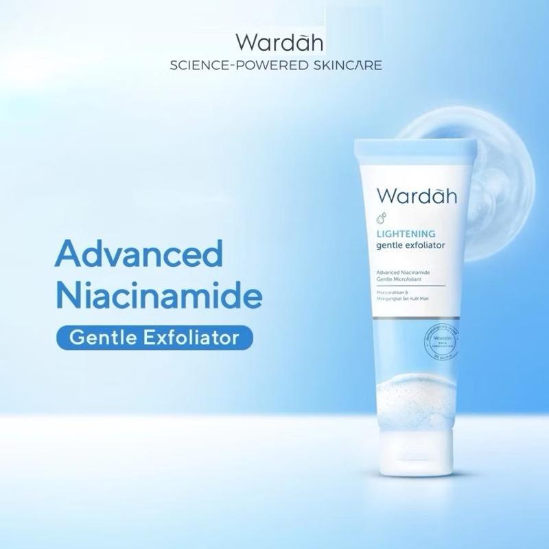 Wardah GlowRevive Lightening Gentle Exfoliator with Advanced Niacinamide 50 mL for Sensitive Skin Daily Use
