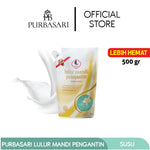 Purbasari Lulur Pengantin Susu 500 Gr / Lulur Pemutih Whitening Pencerah / Lulur pelembab kulit / Lulur Badan perontok daki / Kemasan Hemat ekonomis