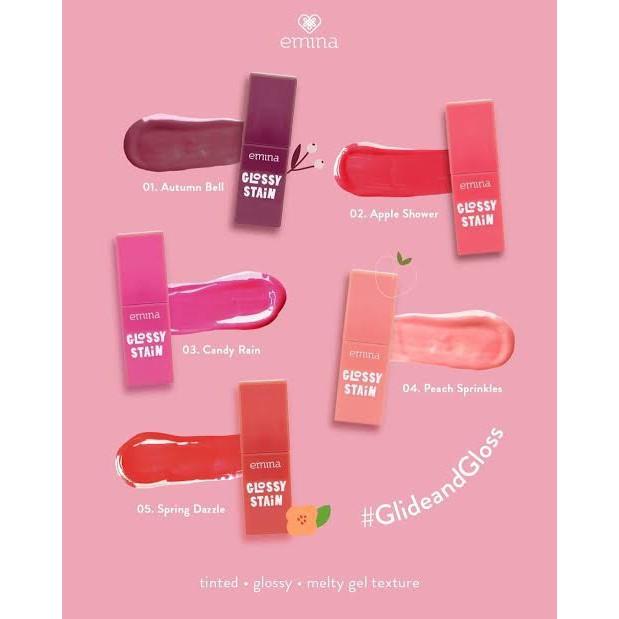 EMINA - Glossy Stain 3g Lip Tint | Comfortable Gel Formula Long Lasting Lip Stain