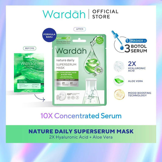 Wardah SuperSerum Mask 20ml | 10x Serum Power | Brightening & Hydrating Sheet Mask – Serba Ada
