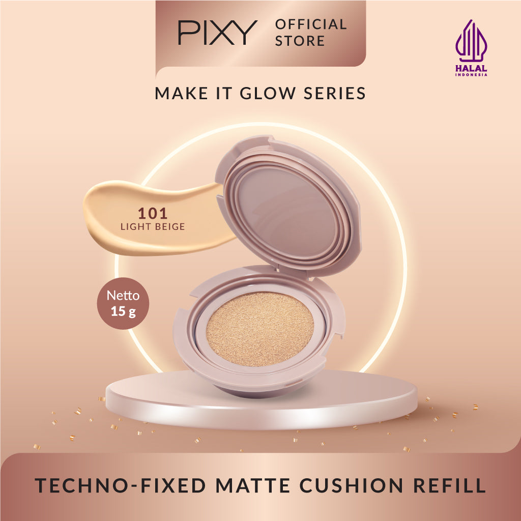 PIXY Make It Glow Techno - Fixed Matte Cushion 101 Light Beige Refill