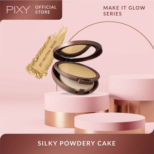 PIXY Make It Glow Silky Powdery Cake 201 Neutral Beige