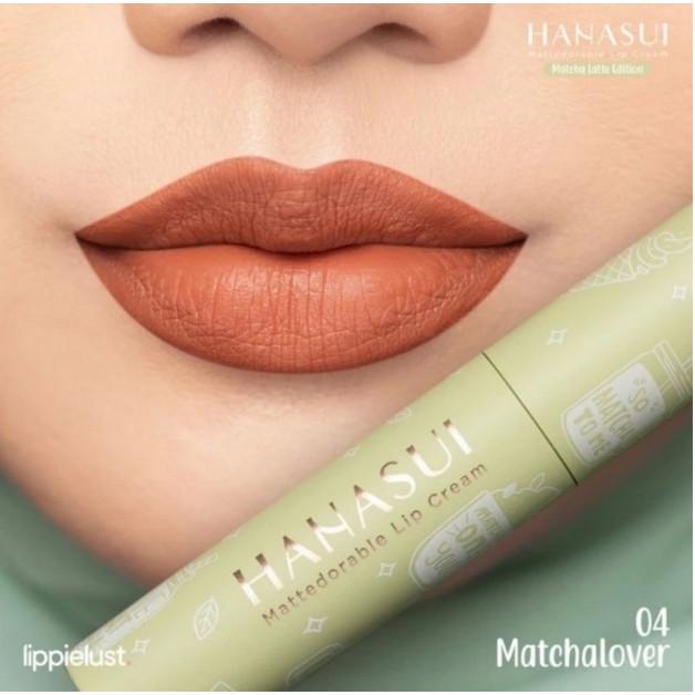 HANASUI Mattedorable Lip Cream – Lip & Cheek Tint, Boba / Matcha Latte Shades