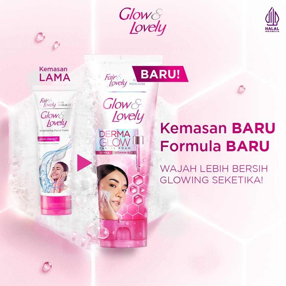 Glow & Lovely Multivitamin Facial Foam Derma Glow 100g | Deep Cleanser for Brighter, Healthier Skin