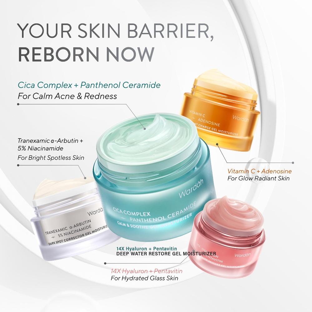 Serba Ada! WARDAH Gel Moisturizer 30g – Vitamin C, Cica, 14X Hyaluron, Tranexamic & a-Arbutin