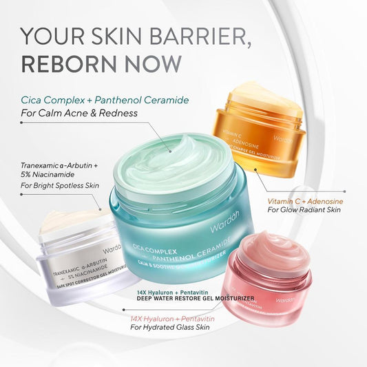 Serba Ada! WARDAH Gel Moisturizer 30g – Vitamin C, Cica, 14X Hyaluron, Tranexamic & a-Arbutin