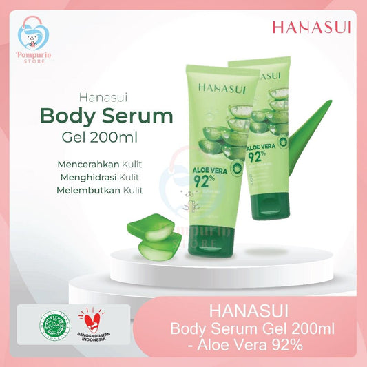 HANASUI Body Serum Gel 200 ml | Aloe Vera 92% for Smooth, Hydrated Skin