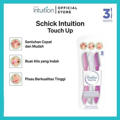 Schick Intuition Touch-Up Eyebrow Razor – 3 Pcs | Precision Face Shaver | Smooth & Gentle Trimming | Compact & Safe for Sensitive Skin