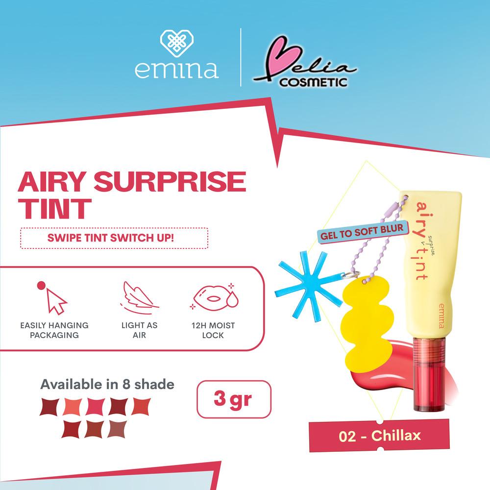 EMINA Airy Surprise Tint 3g | Lip Tint Ringan & Tahan Lama | Serba Ada