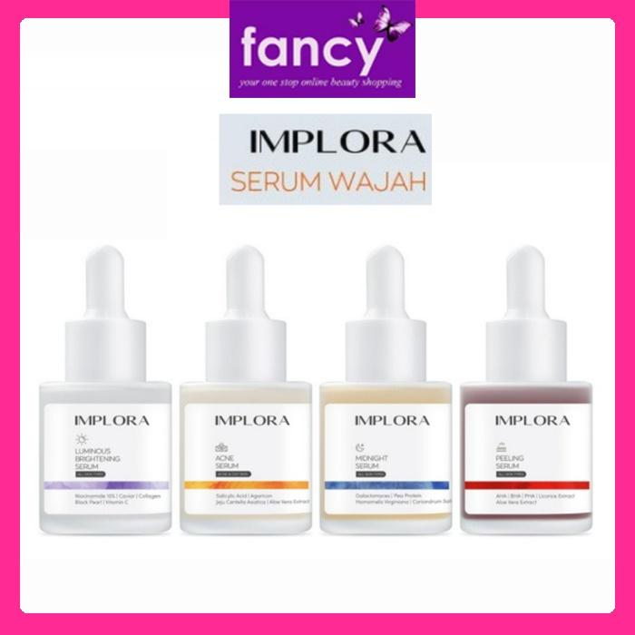 Implora Face Serum 20ml – Acne, Luminous Brightening, Midnight & Peeling Variants