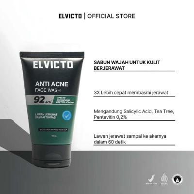 Elvicto Men’s Anti-Acne Facial Cleanser 100ml | Deep Clean + Acne Control for Oily & Breakout-Prone Skin