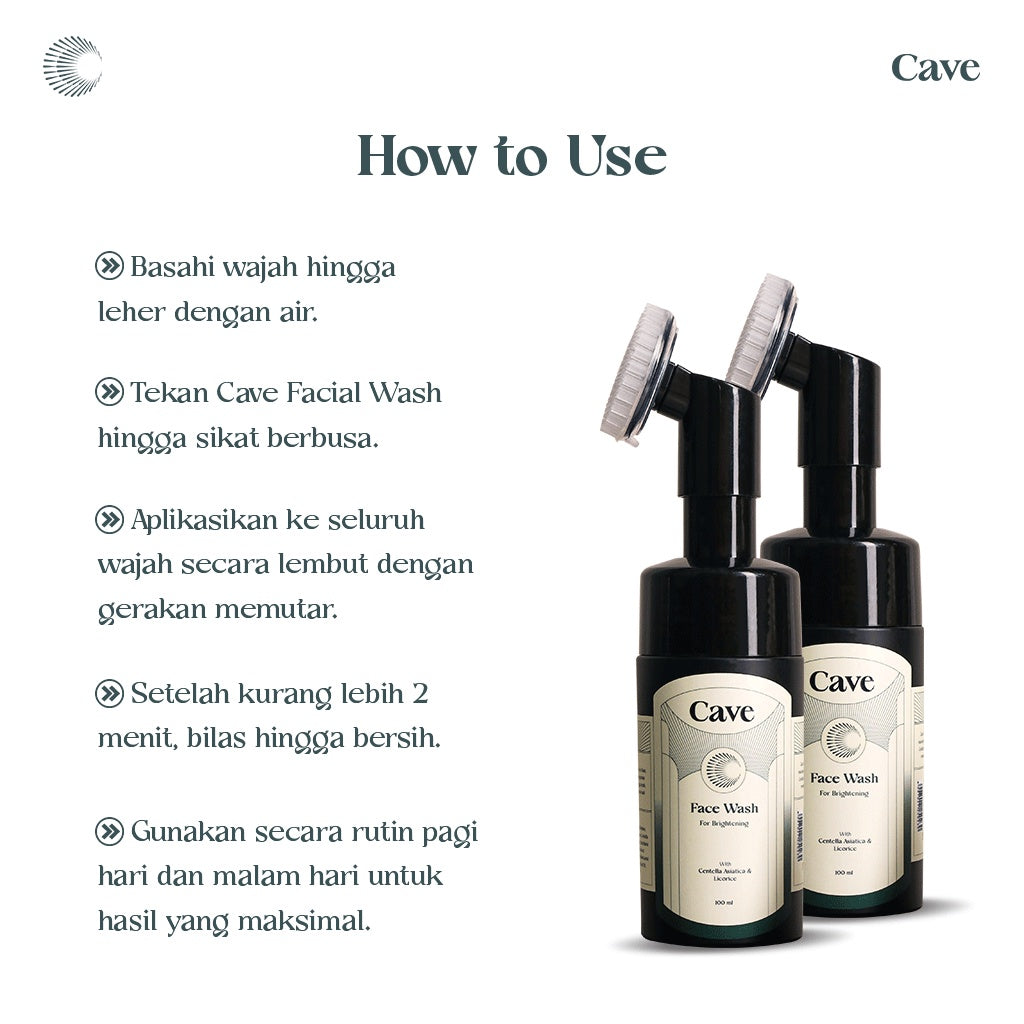 CAVE Face Wash For Brightening + Sunscreen UV Protection