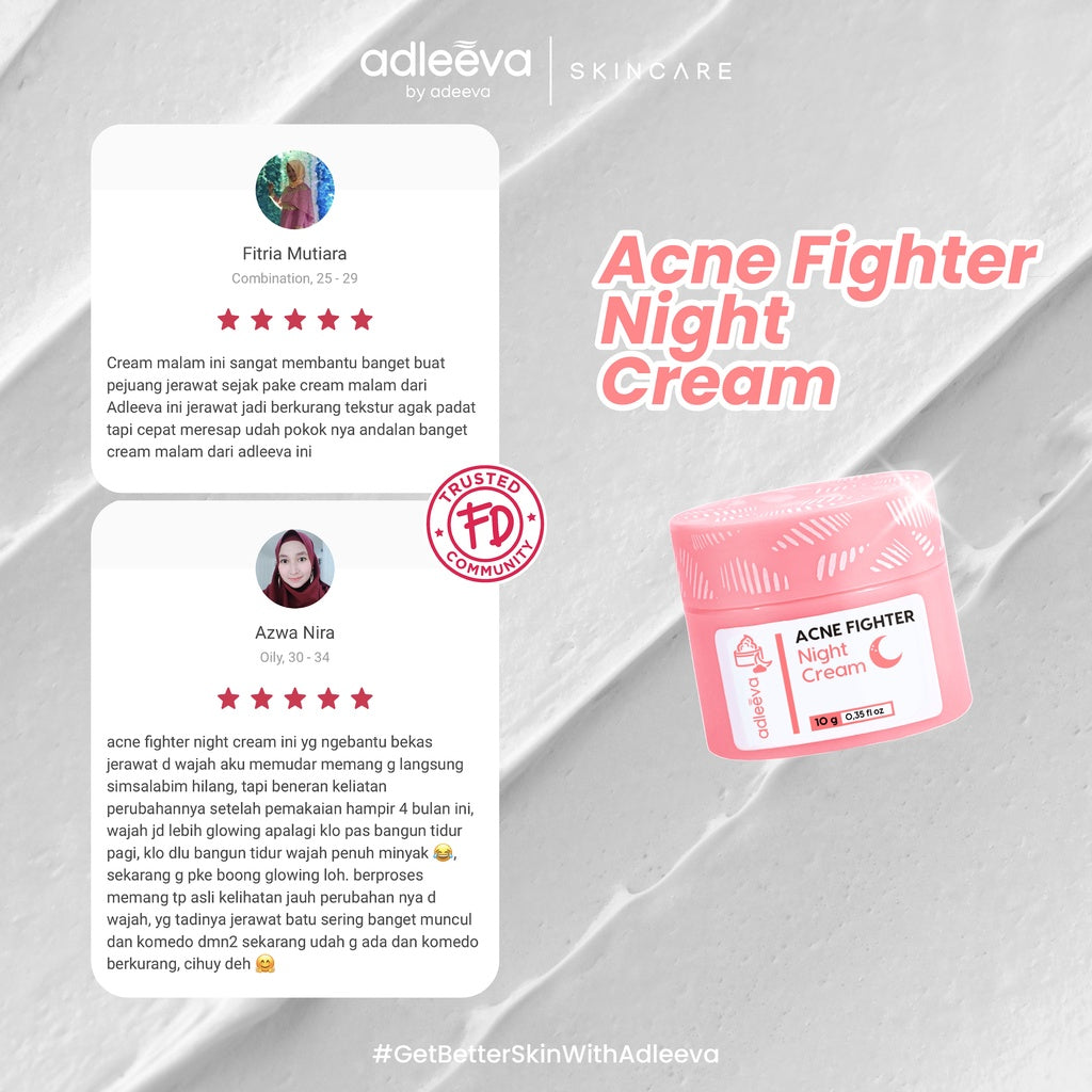 ADLEEVA Night Cream Acne Fighter & Glow Power