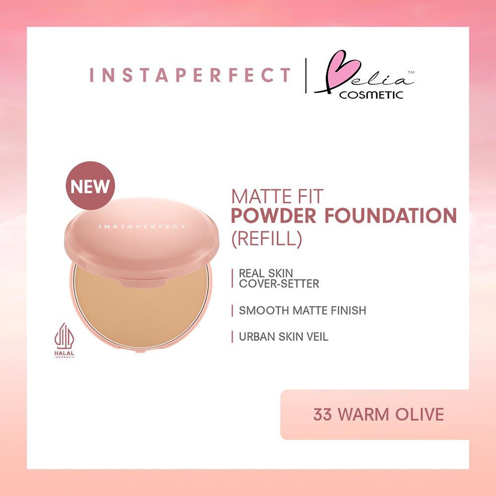 WARDAH Instaperfect Matte Fit Powder Foundation Refill – 13g | Shine Control | BPOM