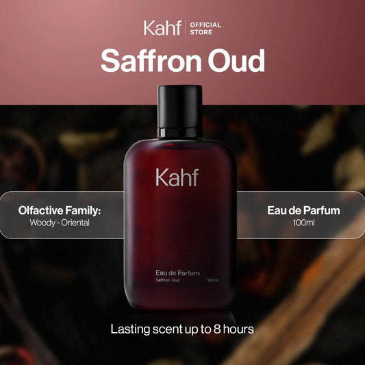 Kahf Eau de Parfum Saffron Oud 100ml – Long-Lasting Men’s Fragrance